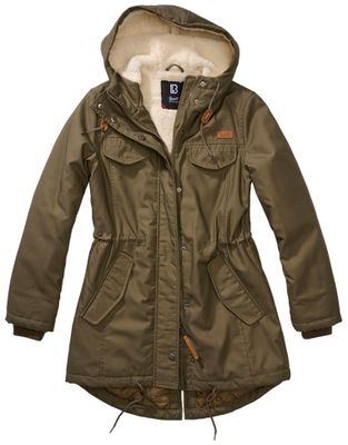 Marsh Lake Teddy Parka Olive - Ladies