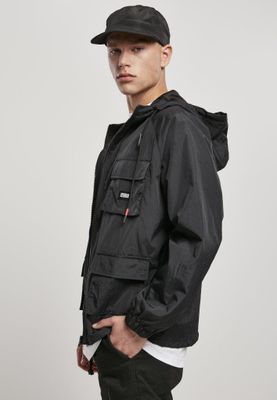 Black lightweight jacket with bellows pockets