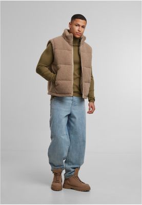 Basic Teddy Puffer västt för herr – darktaupe