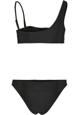 Tank top black bikini in recycled polyester