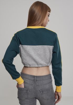 Short sweater with long arms and drawstring ladies