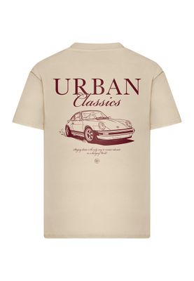 T-shirt för herr med logotyp bröst – vit sand