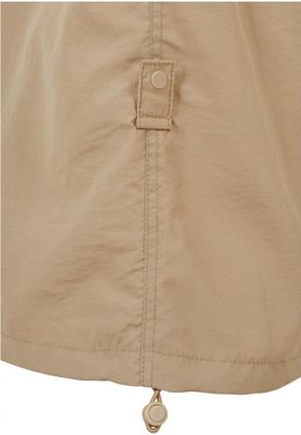 Wide nylon cargo pants for women