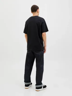 JJ Studios oversized svart T-shirt herr