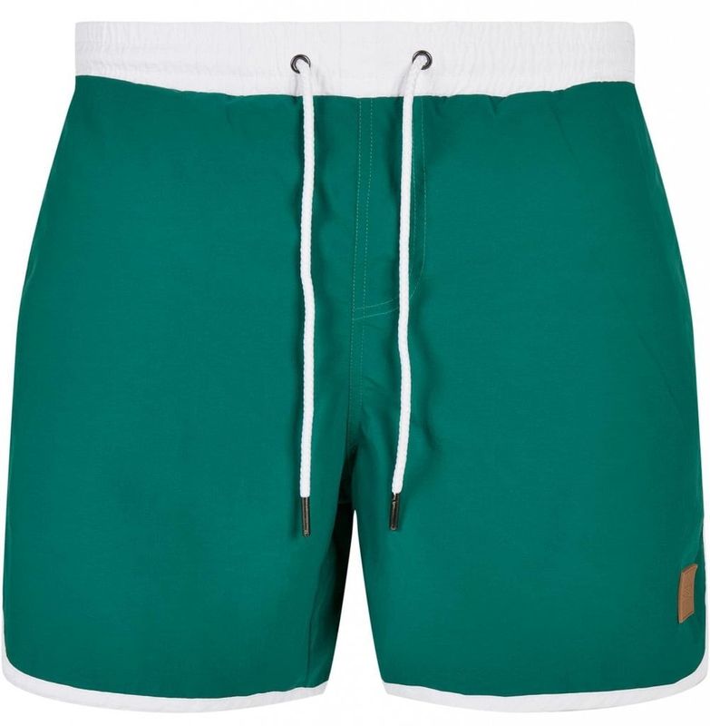 Retro swimming trunks green/white
