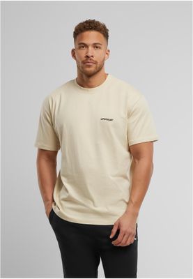 T-shirt med logotyp bröst regular – sand