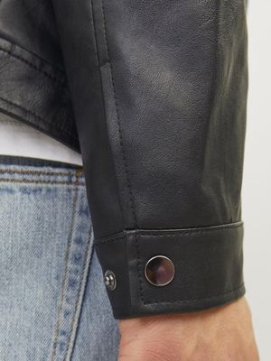 Biker jacket PU leather men