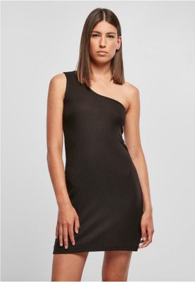 Ladies Rib One Shoulder Dress