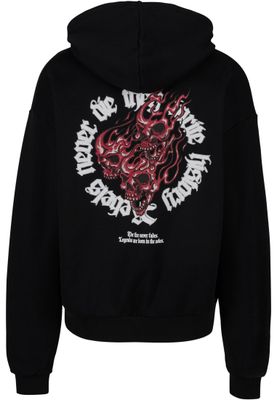 Logotyp bröst, stor grafik rygg MJG Heavy Oversized Hoody Logotyp Bröst – svart