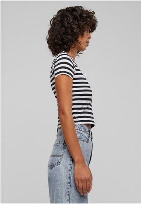 Women's short striped T-shirt