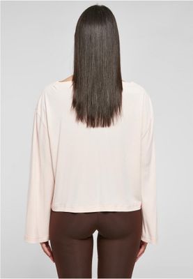 Ladies Short Modal Bateau Necklinie Longsleeve