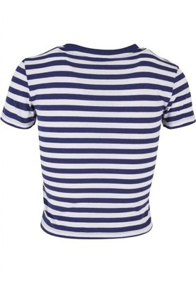 Women's short striped T-shirt