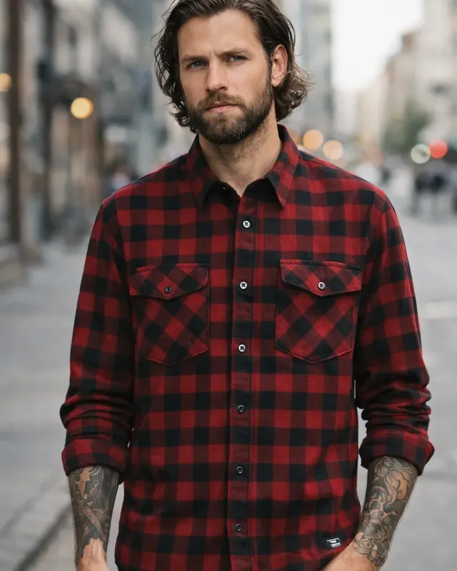 Flannel shirt men