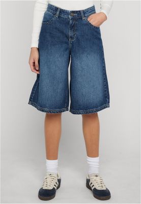 Bermuda shorts för dam – mellanblå tvättad