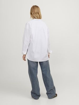 Relaxed poplin shirt for women