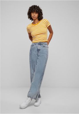 Women's short striped T-shirt