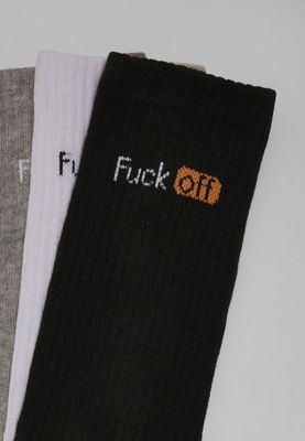 Fuck Off sokker 3-pak