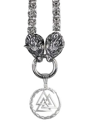 Wolf necklace stainless steel
