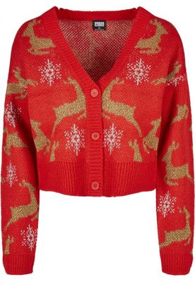 Christmas cardigan with snowflakes and Christmas reindeer oversize lady