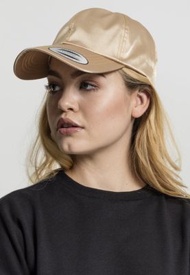 Low profile cap in satin fabric