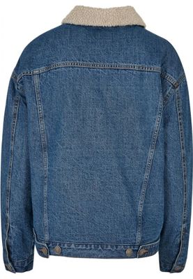 Ladies Oversized Sherpa Denim Jacket