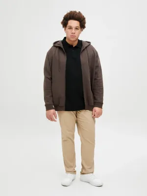 Svart plus size pikétröja herr – Jack & Jones