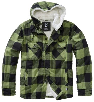 Lumberjacket hooded black/green