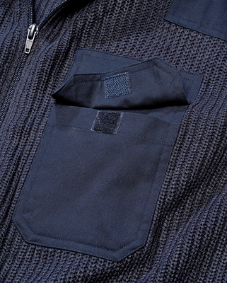 Ficka på bröstet, detaljer på axlarna BW Cardigan Jacka för herr – navy