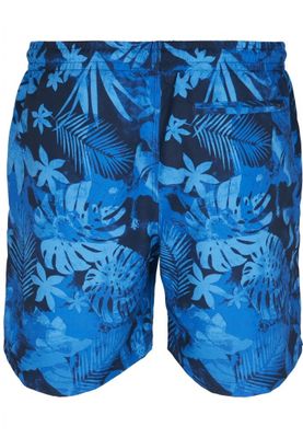 Blue patterned swim shorts