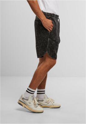 Washed Piped Shorts Shorts – svart