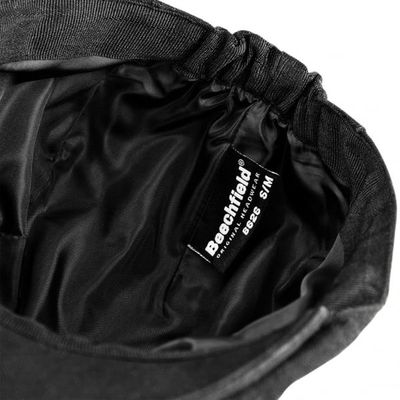 Svart flatcap fiskbensmönstrad