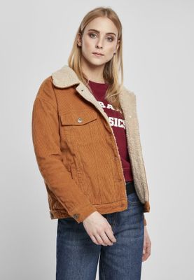 Ladies Oversize Sherpa Corduroy Jacket