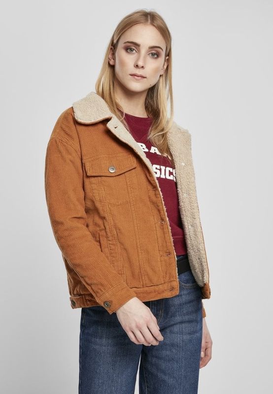 Ladies Oversize Sherpa Corduroy Jacket