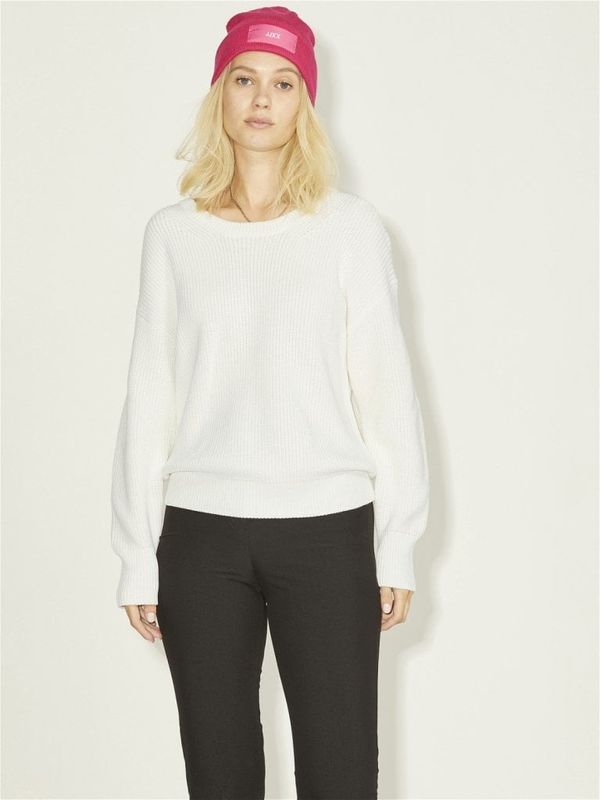 Women's knitted white sweater