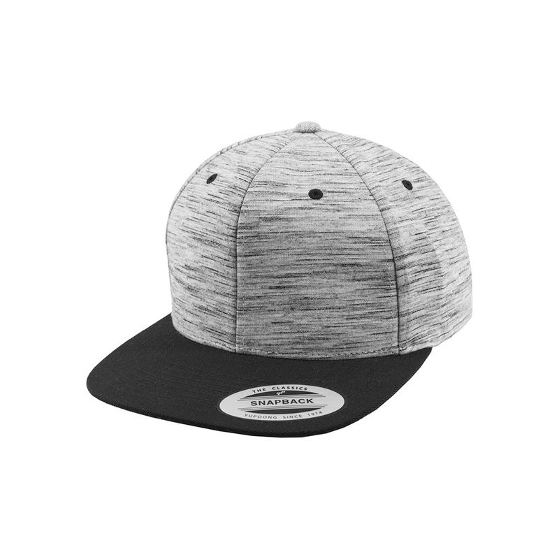 Stripes Melange Crown Snapback Cap
