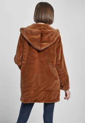 Fluffy teddy coat with hood