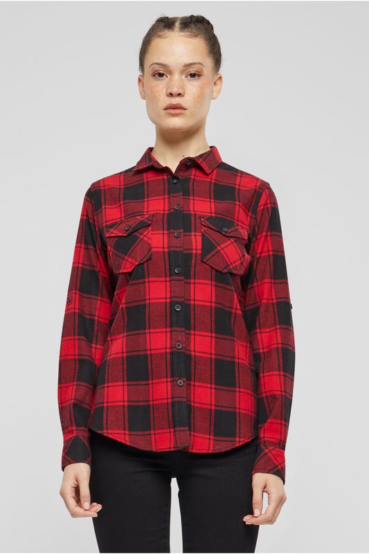Checkered flannel shirt lady
