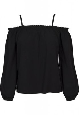Long sleeved blouse with bare shoulders