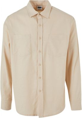 Solid -colored flannel shirt men