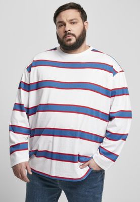 Men's long-sleeved wide-striped oversize sweater