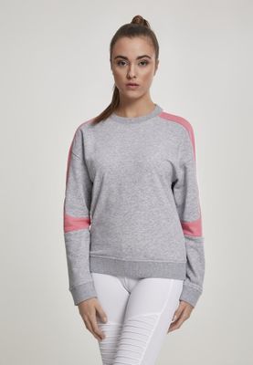 Grå sweatshirt med rosa arm dam