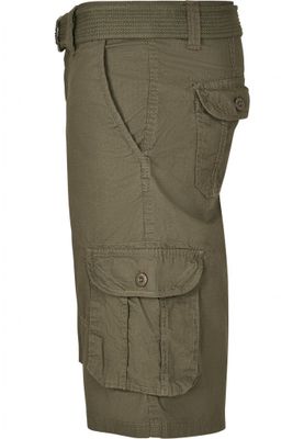 Cargo shorts with belt and ripstop