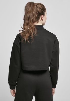 Short sweater with long arms and high neck lady