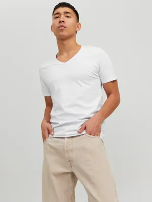 V-ringad T-shirt herr