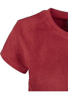 Ribbed short t-shirt ladies