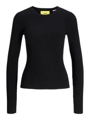 Ribbstickad crew neck top - Tight fit