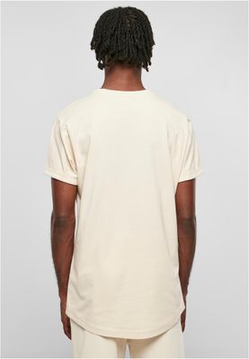 Long Shaped Turnup Tee Whitesand