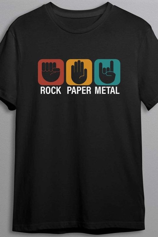 Rock, Paper, Metal - T-shirt