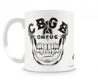 CBGB & OMFUG Skull coffee mug