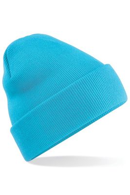 Blue hat in acrylic yarn
